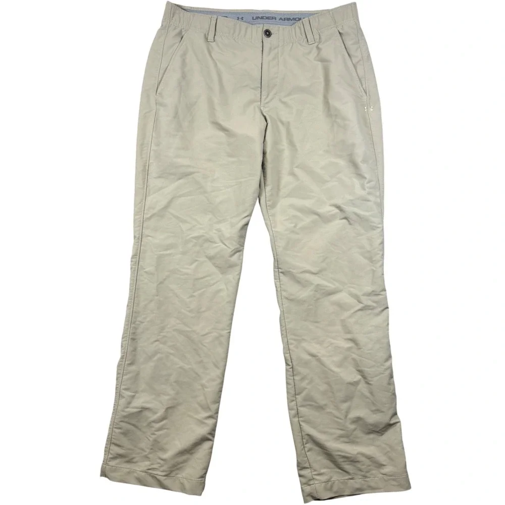 Under Armour Matchplay Mens Beige Golf‎ Pants 36x30 Performance Lightweight
